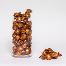 Bulk, Chokoladekugler BRONZE, m&oslash;rk/karamel 4kg