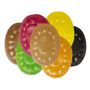 Twistede bolcher m/blandet smagsvariant 1 tryk