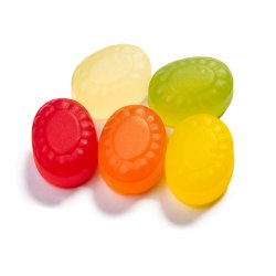 Slik med logo vingummi frugt - 1 farvetryk