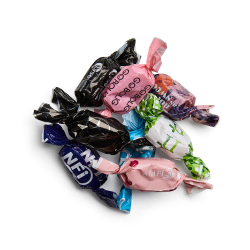 Twsitede karamller m/ hindb&aelig;r/lakrids 4 tryk