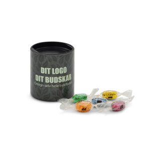 Sort r&oslash;r &Oslash;72x80mm m/logobolcher 1-farvet tryk 80g