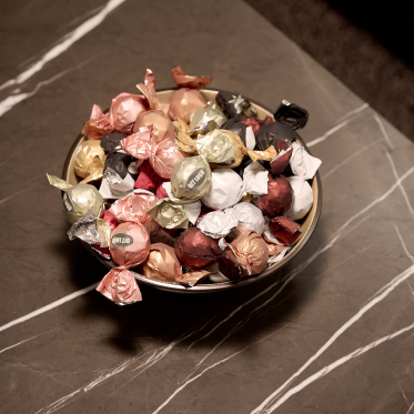 Chokoladekugler og karameller med logo