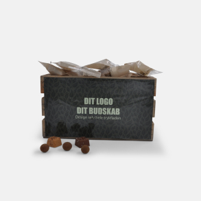 Tr&aelig;kasse lys M dansk choko & drag�ekuglemix 500g