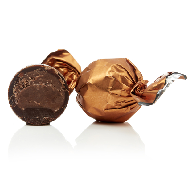 Bulk, Chokoladekugler BRONZE, m&oslash;rk/karamel 1kg