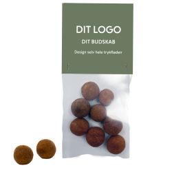 Cellofanpose, danske dragrede lakridskugler 55g