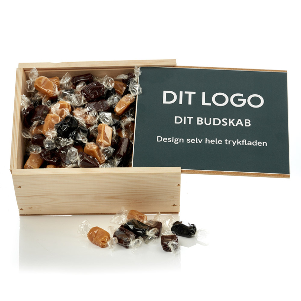 Tr&aelig;kasse skydel&aring;g med karamelmix 1100g