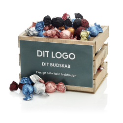 Tr&aelig;kasse lys S luksus chokoladekuglemix 950g