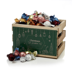 Tr&aelig;kasse S -   Luksus chokoladekuglemix 950g - Christmas Wonderland