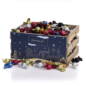 Tr�kasse L - Luksus chokoladekuglemix 4200g - Christmas Wonderland
