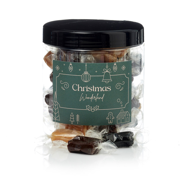 Plastb&oslash;tte 750ml -  Karamelmix 330g - Christmas Wonderland