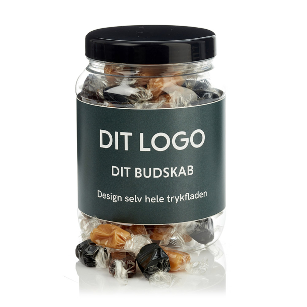 Plastb&oslash;tte 1500ml m/karamelmix 750g