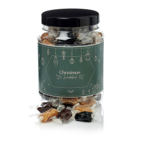 Plastb&oslash;tte 1500ml -  Karamelmix 750g - Christmas Wonderland