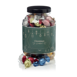 Plastb&oslash;tte 3000ml -  Luksus chokoladekuglemix 1340g - Christmas Wonderland
