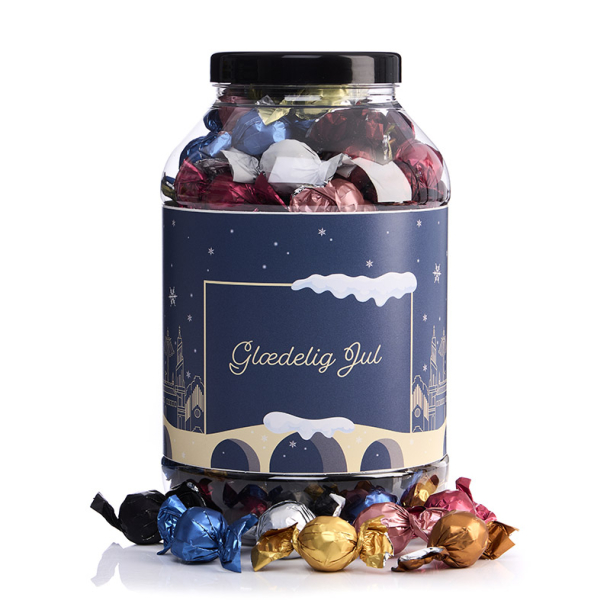 Plastb�tte 4000ml -  Luksus chokoladekuglemix 1880g - Christmas Wonderland