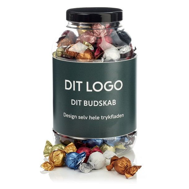 Plastb&oslash;tte 4000ml m/luksus chokoladekuglemix 1880g
