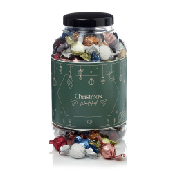 Plastb&oslash;tte 4000ml -  Luksus chokoladekuglemix 1880g - Christmas Wonderland
