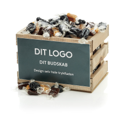 Tr&aelig;kasse lys S med karamelmix 950g