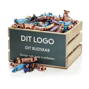 Tr&aelig;kasse lys M med miniaturemix 2300g