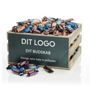 Tr&aelig;kasse lys L med miniaturemix 3900g