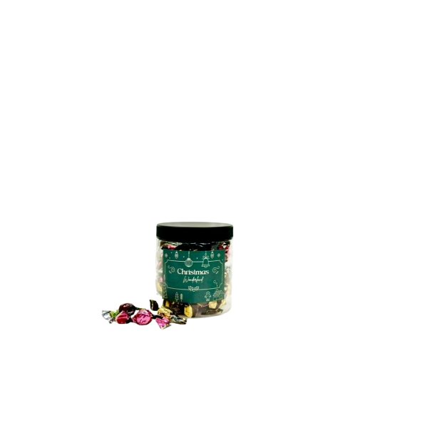 Plastbtte 750ml -  Smkuglemix 180g - CHRISTMAS WONDERLAND