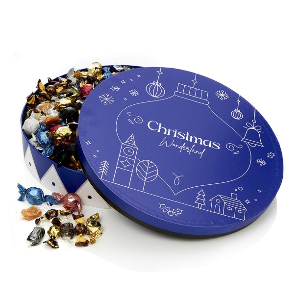 Hatte&aelig;ske L - bl&aring; m/hyggemix 1750g - Christmas Wonderland