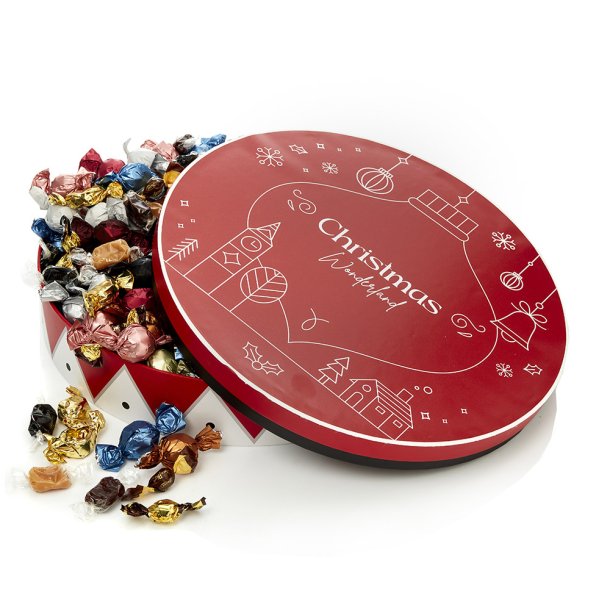 Hatte&aelig;ske L - r&oslash;d m/hyggemix 1750g - Christmas Wonderland