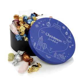 Hatteæske S - blå m/julemix 500g - Christmas Wonderland