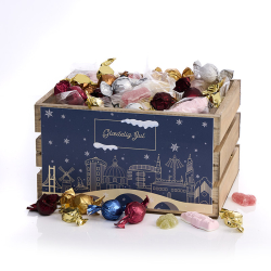 Tr�kasse M m/julemix 1650g - Gl�delig Jul