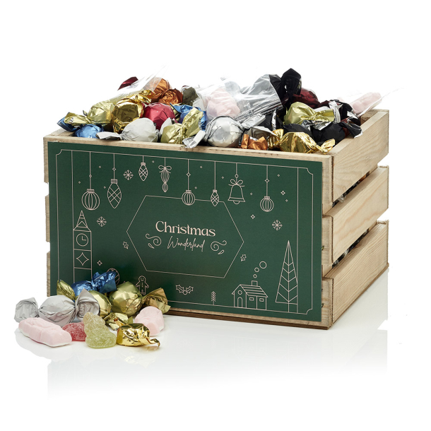 Tr&aelig;kasse M m/julemix 1650g - Christmas Wonderland