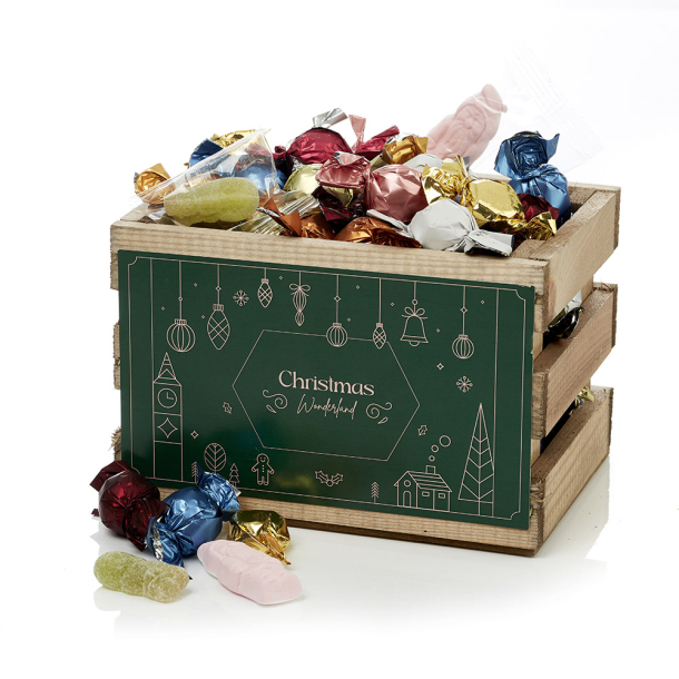 Tr&aelig;kasse S m/julemix 660g - Christmas Wonderland
