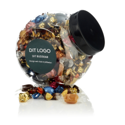 Skr&aring; plastb&oslash;tte 3700ml. m/hyggemix 1200g