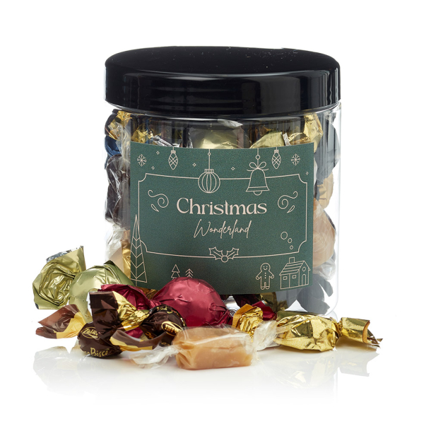 Plastb&oslash;tte 750ml m/hyggemix 250g - Christmas Wonderland