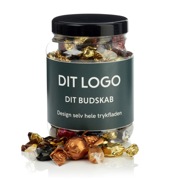 Plastb&oslash;tte 1500ml m/hyggemix 550g