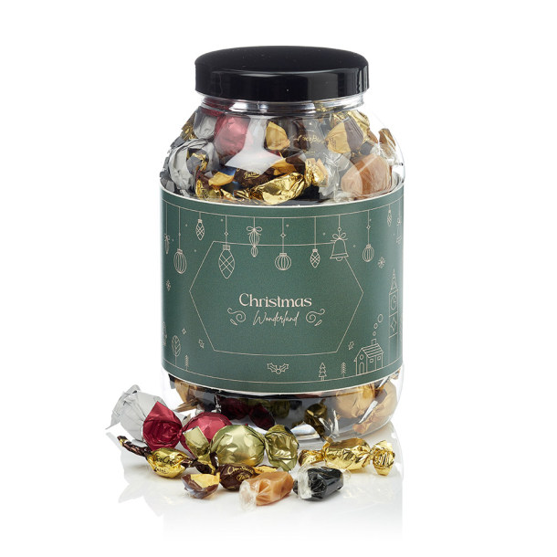 Plastb&oslash;tte 3000ml m/hyggemix 1070g - Christmas Wonderland