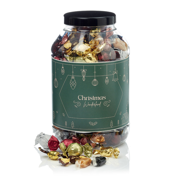 Plastb&oslash;tte 4000ml m/hyggemix 1500g - Christmas Wonderland