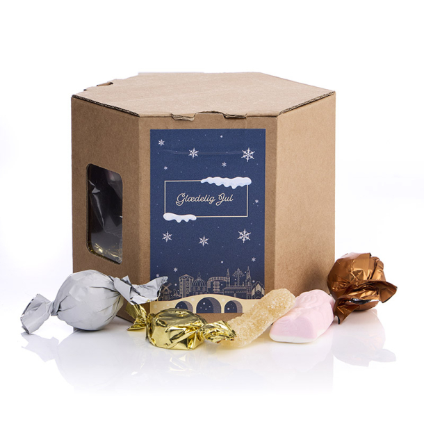 6-kantet �ske S m/julemix 235g - Gl�delig Jul