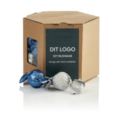 6 kantet &aelig;ske S m/luksus chokoladekuglemix 345g