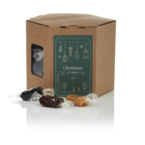 6 kantet æske S -  Karamelmix 400g - Christmas Wonderland