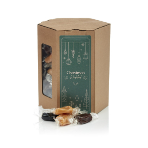 6 kantet æske M - Karamelmix 625g - Christmas Wonderland