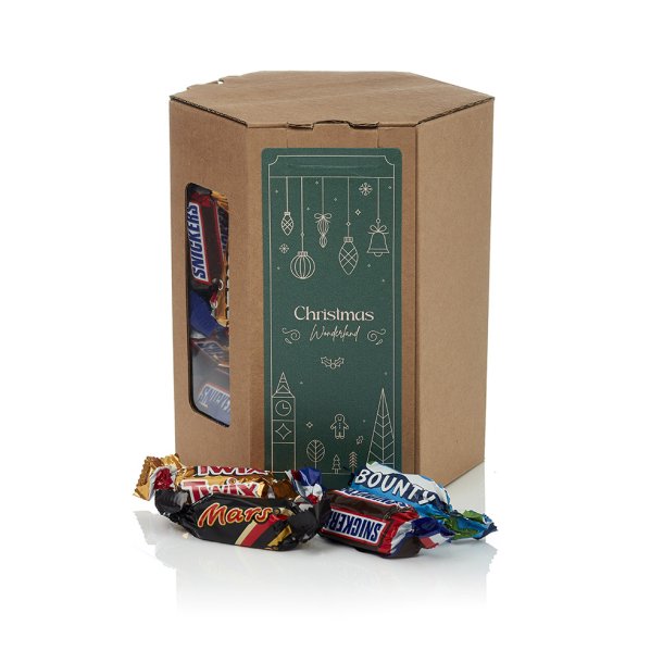 6 kantet ske M -  Miniaturemix 500g - Christmas Wonderland