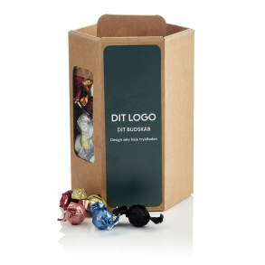 6 kantet æske L m/luksus chokoladekuglemix 1600g