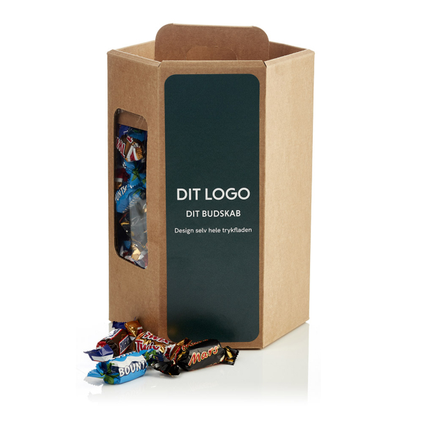 6 kantet &aelig;ske L m/miniaturemix 1350g 