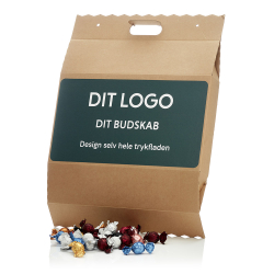 K&aelig;mpe slikpose, gr&aring; M m/luksus chokoladekuglemix 1500g