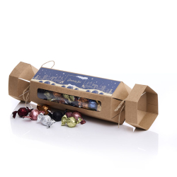 Knallert�ske stor, natur - Luksus chokoladekuglemix 1160g - Gl�delig Jul