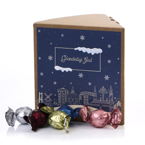 Trekantet �ske, natur - Luksus chokoladekuglemix 550g - Christmas Wonderland