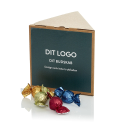 Trekantet &aelig;ske, natur - Luksus chokoladekuglemix 550g