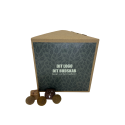 Trekantet &aelig;ske, natur - Dansk chokolade &amp; drag�ekuglemix 125g