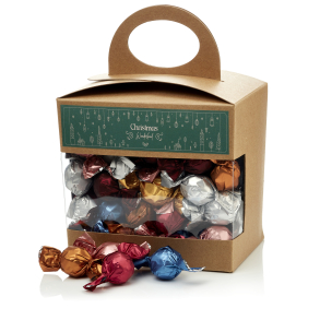 Kasse m. rude m/luksus chokoladekuglemix 1500g - Christmas Wonderland
