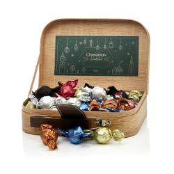 Gavekuffert lille m/luksus chokoladekuglemix 500g - Christmas Wonderland