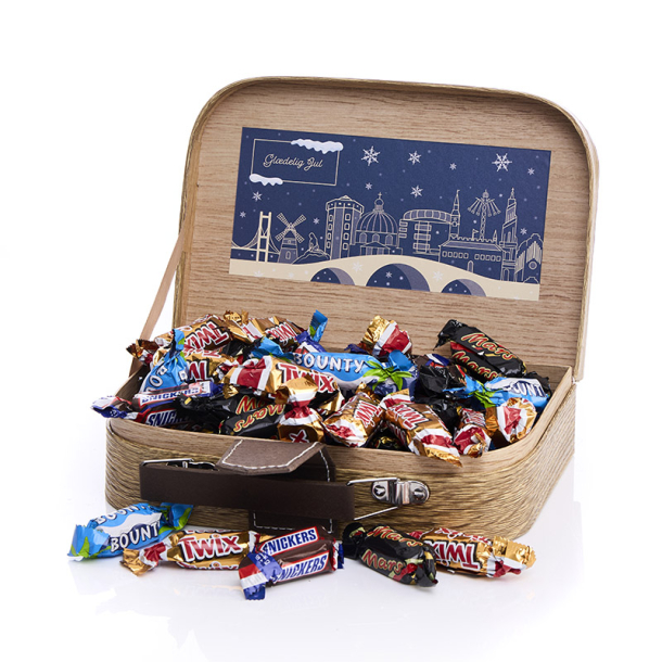 Gavekuffert lille m/miniaturemix 435g - Gl�delig Jul